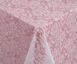Sale White Lace Look Plastic Table Cover 54" X 108" (Each) Party Supplies