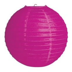 Sale 12" Raspberry Pink Round Solid Lantern (Each) Party Supplies