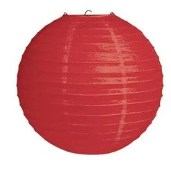 Sale Party Supplies 12" Red Round Solid Lantern (Each)