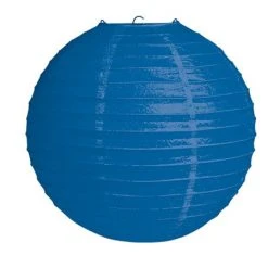Sale 12" Blue Round Solid Lantern (Each) Party Supplies