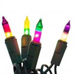 - No Manufacturer - Purple, Green And Gold Mini Mardi Gras String Of 100 Lights Double Filament 22'