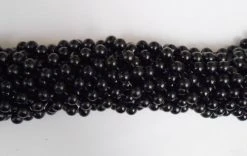 Plush Appeal, LLC 48" 10mm Round Black Mardi Gras Beads