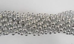 Plush Appeal, LLC 48" 10mm Round Metallic Silver Mardi Gras Beads