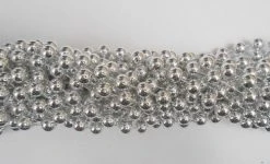 Mardi Gras Spot 60" 12mm Metallic Silver Mardi Gras Beads (Dozen)