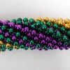 Mardi Gras Spot 72" 10mm Round Metallic Purple, Gold And Green Mardi Gras Beads