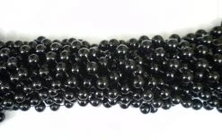 Mardi Gras Spot 48" 12mm Round Black Mardi Gras Beads