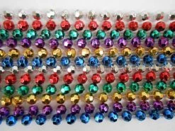 Mardi Gras Spot 48" 12mm Cut Metallic 6 Color Mardi Gras Beads