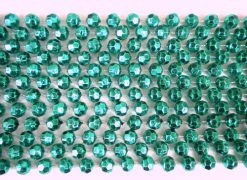 Mardi Gras Spot 48" 12mm Cut Metallic Green Mardi Gras Beads