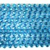 Mardi Gras Spot 48" 12mm Cut Metallic Turquoise Mardi Gras Beads