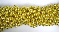 Mardi Gras Spot 48" 12mm Round Metallic Gold Mardi Gras Beads