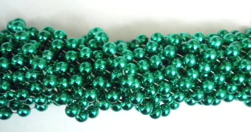 Mardi Gras Spot 48" 12mm Round Metallic Green Mardi Gras Beads 4 Mardi Gras Spot 48" 12mm Round Metallic Green Mardi Gras Beads