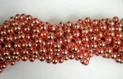 Mardi Gras Spot 48" 12mm Round Metallic Orange Mardi Gras Beads