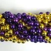 - No Manufacturer - 48" 12mm Round Metallic Purple And Gold Mardi Gras Beads
