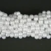 Mardi Gras Spot 48" 12mm Round Pearl White Mardi Gras Beads 2 Mardi Gras Spot 48" 12mm Round Pearl White Mardi Gras Beads