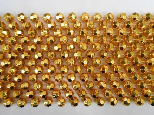 - No Manufacturer - 60" 12mm Cut Metallic Gold Mardi Gras Beads - Case (10 Dozen) 3 - No Manufacturer - 60" 12mm Cut Metallic Gold Mardi Gras Beads - Case (10 Dozen)