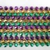 Plush Appeal, LLC 60" 12mm Cut Metallic Purple, Gold And Green Mardi Gras Beads