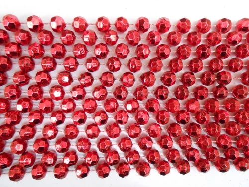 Plush Appeal, LLC 60" 12mm Cut Metallic Red Mardi Gras Beads 3 Plush Appeal, LLC 60" 12mm Cut Metallic Red Mardi Gras Beads