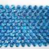 Mardi Gras Spot 60" 12mm Cut Metallic Turquoise Mardi Gras Beads