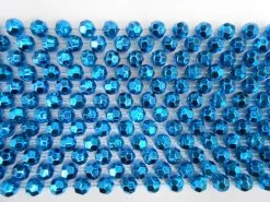 Mardi Gras Spot 60" 12mm Cut Metallic Turquoise Mardi Gras Beads 5 Mardi Gras Spot 60