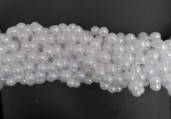 Mardi Gras Spot 60" 12mm Round Pearl White Mardi Gras Beads