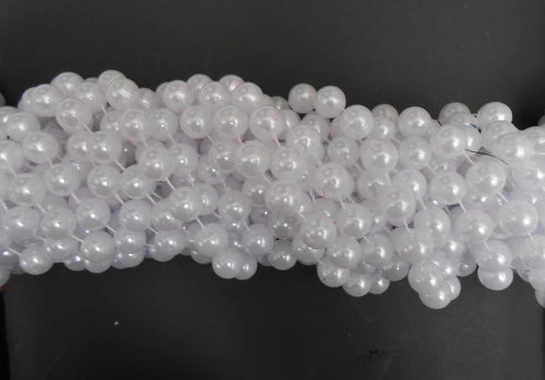 Mardi Gras Spot 60" 12mm Round Pearl White Mardi Gras Beads Mardi Gras Spot 60" 12mm Round Pearl White Mardi Gras Beads