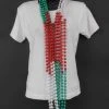 Mardi Gras Spot 60" 12mm Round Multi Red, Green And Pearl White 6/3 Mardi Gras Beads 2 Mardi Gras Spot 60" 12mm Round Multi Red, Green And Pearl White 6/3 Mardi Gras Beads