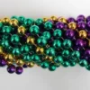 Mardi Gras Spot 72" 12mm Round Metallic Purple, Gold And Green Mardi Gras Beads 2 Mardi Gras Spot 72" 12mm Round Metallic Purple, Gold And Green Mardi Gras Beads