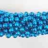 Mardi Gras Spot 72" 12mm Round Metallic Turquoise Mardi Gras Beads
