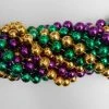 Mardi Gras Spot 48" 14mm Round Metallic Purple, Gold And Green Mardi Gras Beads 1 Mardi Gras Spot 48" 14mm Round Metallic Purple, Gold And Green Mardi Gras Beads