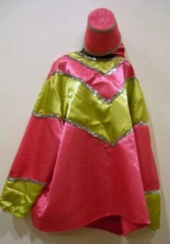 Mardi Gras Spot #15 - Hot Pink Costume With Green Trim (Each)