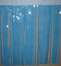 Mardi Gras Spot Sky Blue Vinyl Fringe 14" X 10' (Roll)