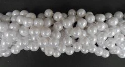 Mardi Gras Spot 48" 16mm Round Pearl White Mardi Gras Beads
