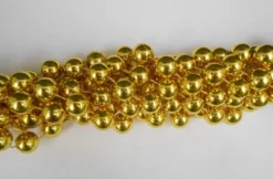 Mardi Gras Spot 60" 16mm Round Metallic Gold Mardi Gras Beads