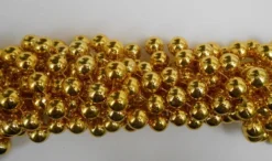 Mardi Gras Spot 48" 18mm Round Metallic Gold Mardi Gras Beads