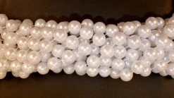 Mardi Gras Spot 48" 18mm Round Pearl White Mardi Gras Beads