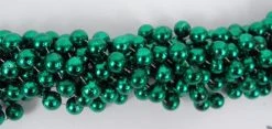 Mardi Gras Spot 60" 18mm Round Metallic Green Mardi Gras Beads
