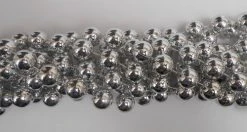Mardi Gras Spot 72" 18mm Round Metallic Silver Mardi Gras Beads