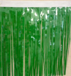 Mardi Gras Spot Dark Green Vinyl Fringe 14" X 10' (Roll) Petal Paper