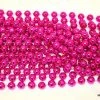 Mardi Gras Spot 48" 22mm Round Metallic Hot Pink Mardi Gras Beads - Case (4 Dozen)