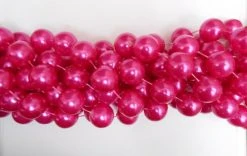 Mardi Gras Spot 48" 22mm Round Pearl Hot Pink Mardi Gras Beads