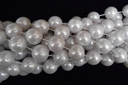 Plush Appeal, LLC 72" 22mm Round Pearl White Mardi Gras Beads 3 Plush Appeal, LLC 72" 22mm Round Pearl White Mardi Gras Beads