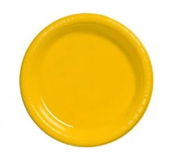 Sale Party Supplies 9" Yellow School Bus Plate (Pack Of 20)