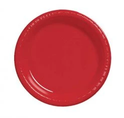 Sale Party Supplies 9" Classic Red Plate (Pack Of 20)