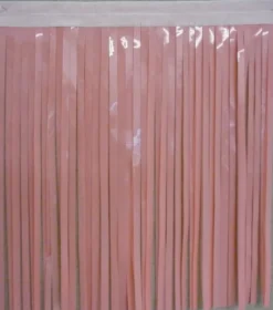 Mardi Gras Spot Petal Paper LIGHT PINK VINYL FRINGE 15 INCH X 10 FEET (Pack)