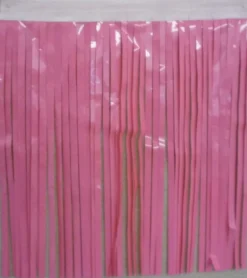 Mardi Gras Spot Shock Pink Vinyl Fringe 14" X 10' (Roll)