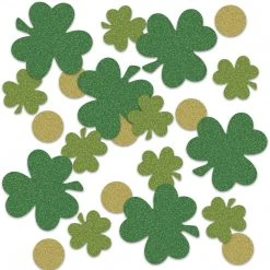 Plush Appeal, LLC Party Supplies Shamrock And Coin Deluxe Sparkle Confetti .5oz (Pack)