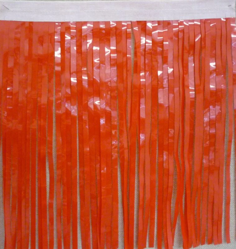 Mardi Gras Spot Red Vinyl Fringe 14" X 10' (Roll) Petal Paper 3 Mardi Gras Spot Red Vinyl Fringe 14" X 10' (Roll) Petal Paper