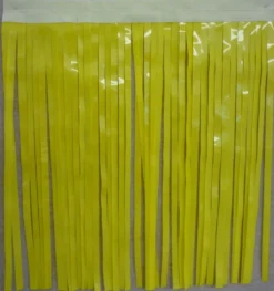 Mardi Gras Spot Yellow Vinyl Fringe 14" X 10'' (Roll)