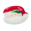 Sale Santa Face Glass Plate Red/White 7' X 8' (Each)