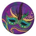 Plush Appeal, LLC 7" Mardi Gras Mask Plate (Pack Of 8) 3 Plush Appeal, LLC 7" Mardi Gras Mask Plate (Pack Of 8)